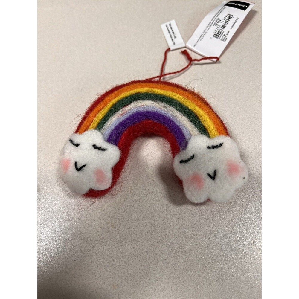 Joyland Rainbow Plush Christmas Ornament NEW w/Tags